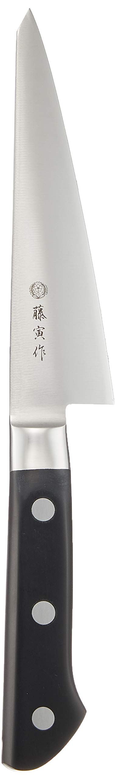藤寅作 骨スキ 150mm 日本製 コバルト合金鋼 片刃 肉を骨から剥がす特殊包丁 魚も捌ける DPコバルト合金鋼割込 口金付 FU-803 シルバー/ブラック