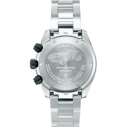 Seiko 精工手錶 Prospex 速度計時器 太陽能計時碼錶 Datsan 240Z 聯名限量款 SBDL121 男士 銀色&黑色
