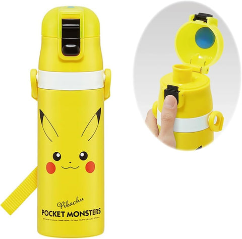 スケーター(Skater) 子供用 ステンレス 水筒 直飲み 470ml ポケモン ピカチュウ フェイス 子供に優しい軽量タイプ 男の子 保冷専用 ポケットモンスター waterbottle スポーツボトル かわいい キッズ 子供 こども 水瓶 SDC4-A