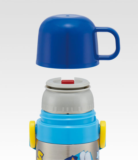 スケーター(Skater) 子供用 ステンレス 水筒 2way 直飲み 470ml コップ飲み 430ml 子供に優しい軽量タイプ ソニック 保温 保冷 waterbottle スポーツボトルキッズ こども 水瓶 SKDC4-A
