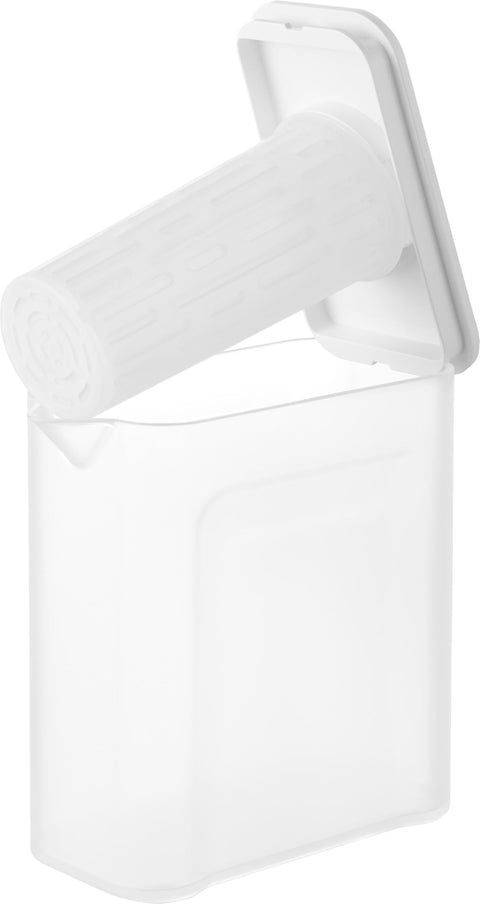 Yamazaki 1690 Shelvable Cold Water Bottle 3.2 x 6.6 x 6.3 inches (1 L), White, W 3.2 x D 6.6 x H 6.3 inches (8.2 x 16.7 x 16 cm), Tower Tower, Dishwasher Safe, Heat Resistant, Includes Tea Strainer
