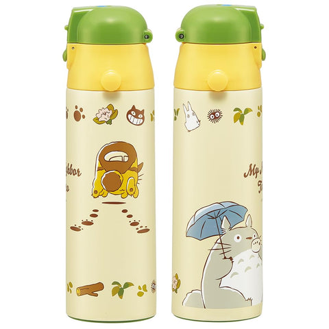 Skater SDC6N-A Children's Stainless Steel Water Bottle, Direct Drinking, 20.9 fl oz (580 ml), My Neighbor Totoro, Cat Bass, Sanrio, Children's Friendly, Lightweight, Cold Insulated, Sports Bottle,