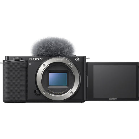 Sony Interchangeable Lens Vlog Camera Body (without Lens) Sony ZV-E10 Digital Camera B, VLOGCAM, Windscreen Included, Black