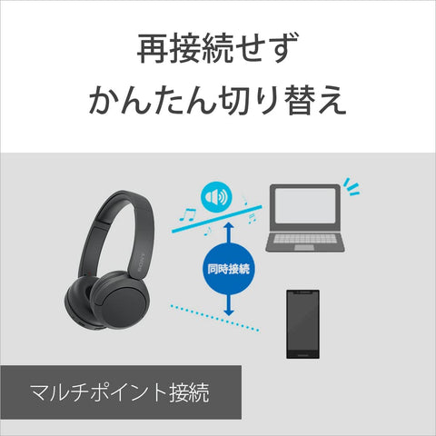 Sony Wireless Headphones WH-CH520: Bluetooth Compatible/Lightweight Design: Approx. 5.1 oz (147 g) / Compatible with a Dedicated App to Customize Your Favorite Sound Quality "Equalizer" Settings/Beige