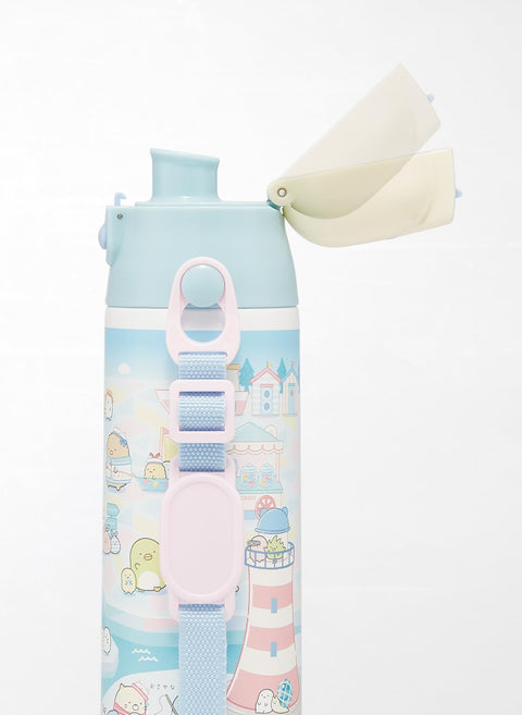 スケーター(Skater) 子供用 ステンレス 水筒 直飲み 580ml 子供に優しい軽量タイプ すみっコぐらし しろくまふるさと 女の子 保冷専用 waterbottle スポーツボトル キッズ 子供 こども 水瓶 SDC6N-A