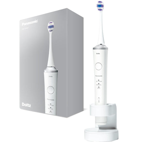 Panasonic EW-DP37-W Doltz Sonic Vibration Toothbrush, High Grade Model, W Sonic Vibration, Charging Stand, For Overseas Use, White