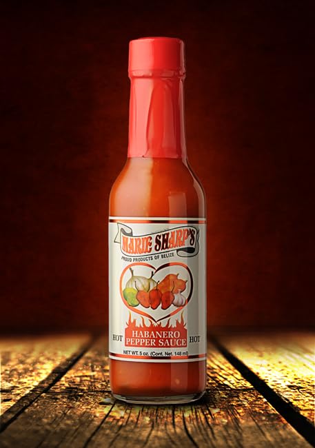 Marie Sharp's Little Berries Habanero Sauce, Hot (Medium Spicy) 5.1 fl oz (148 ml) x 2 Bottles