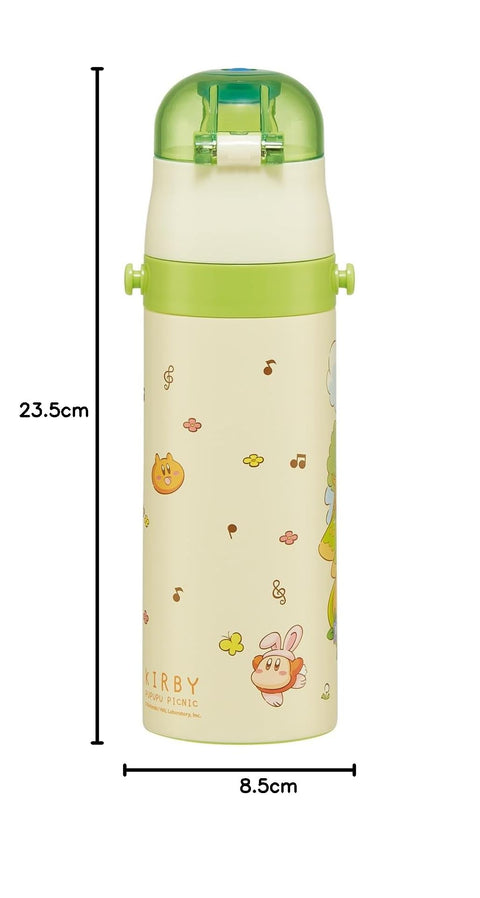 Skater SDC4 Children's Stainless Steel Water Bottle, Direct Drinking, 16.5 fl oz (470 ml), Lightweight Type, For Children, Kirby, Picnic, Cold Insulation, Sports Bottle, For Kids