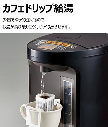 Zojirushi Electric Kettle, 3.0L, Yuyusei, Energy-Saving Type, VE Electric Thermos, 5 Temperature Settings, Brown, CV-GA30-TA