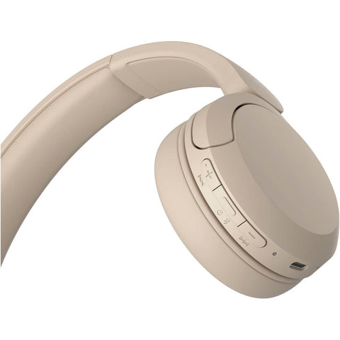 Sony Wireless Headphones WH-CH520: Bluetooth Compatible/Lightweight Design: Approx. 5.1 oz (147 g) / Compatible with a Dedicated App to Customize Your Favorite Sound Quality "Equalizer" Settings/Beige