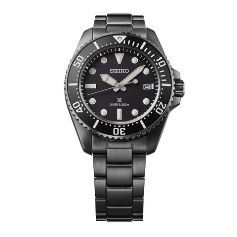 Seiko Prospex DIVER SCUBA Solar Men's Wristwatch, Dial: Black / Bezel : Black / Case Band: Black, New Model (2024)