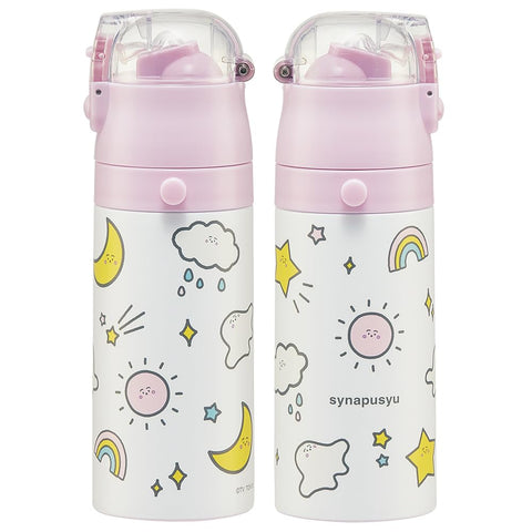 스케이터 (스케이터), 어린이용 스테인리스 스틸 물병, 양방향 빨대 음료수, 410ml, 컵 드링크, 350ml, 시나푸슈, 아동용, 경량 타입, 남아용, 여아용, 단열, 소용량, 물병, 물병, 물병, 물병, 물병 SKCP3-A