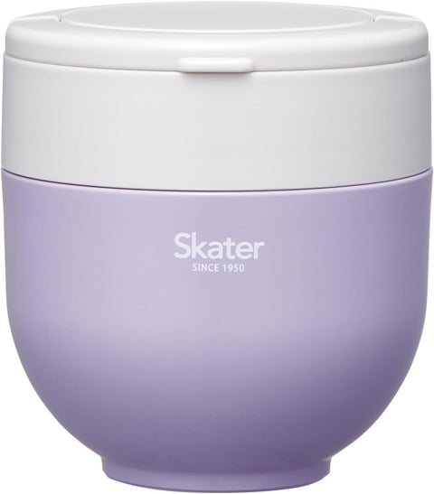 スケーター(Skater) 保温 保冷 丼ぶり ランチジャー 540ml 折りたたみハンドル付 抗菌 ライラックグレー LDNO6AG68018
