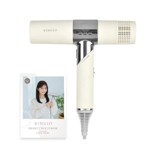 【Official EC Exclusive with Collaboration Guidebook】KINUJO Kinujo Hair Dryer Silky Wind Large Airflow Quick Dry Negative Ion Super Far-Infrared Glossy Hair Terahertz Waves 3-Step Temperature Control
