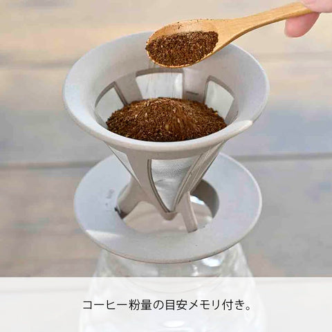 HARIO 哈里歐 濾杯 "BATON系列" 咖啡廳做舊濾杯・BATON 02 咖啡滴漏 1~4杯用 不鏽鋼網 日本製造 BT-CFOD-02