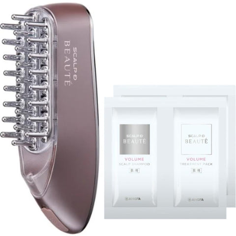 【Amazon限定おまけ付き】 スカルプD ボーテ スカルプ電気ブラシ ＋ スカルプD ボーテ 薬用 シャンプー ＆ トリートメントパック お試し用×２回分セット 医師監修 (アンファー スカルプブラシ 頭皮 ヘッドスパ 電動頭皮ブラシ 頭皮ブラシ 頭皮ケア EMS 美顔器 リフトケア 光エステ LED コードレス プレゼント 女性 ギフト)