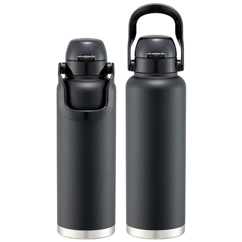 스케이터 (스케이터) 손잡이가 달린 다이렉트 보틀, 1500ml, 물병, 머그 보틀, 블랙, STD15H-A