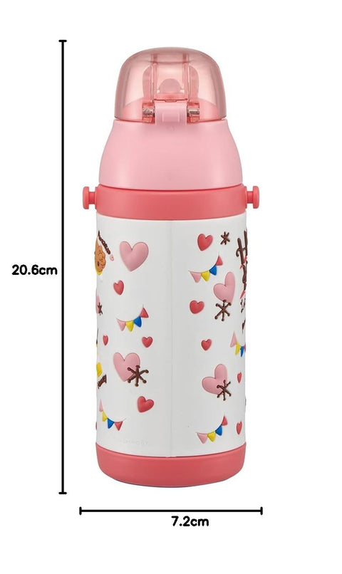 Skater 斯凯达 不锈钢 儿童用 水壶 380毫升 吸管饮料 3D Hello Kitty 零食时间 SSPV4 三丽鸥-A