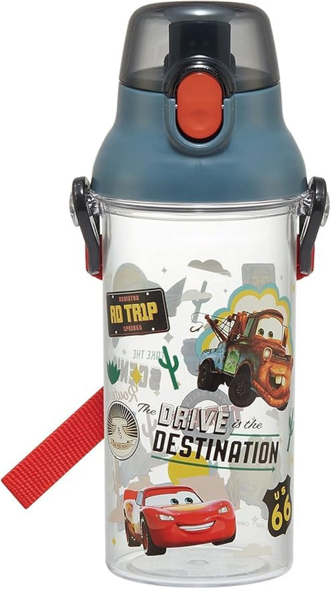 스케이터 (스케이터) 워터 보틀, 480ml, 디즈니 카 24, 플라스틱 클리어 보틀, 아동용, 일본산, PSB5TR-A