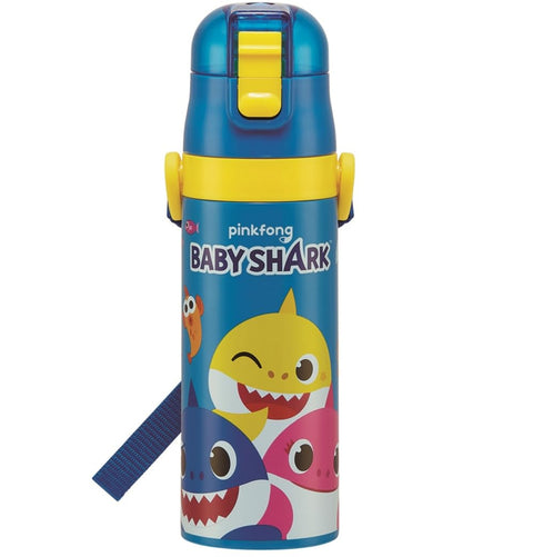 스케이터 (스케이터) 스포츠 보틀, 어린이용 스테인리스 물병, 470ml, 베이비 샤크 SDC4-A