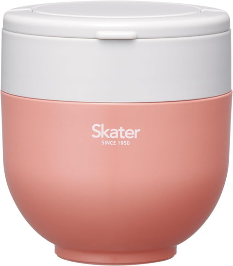 Skater LDNO6AG Insulated Lunch Jar, 19.4 fl oz (540 ml), Includes Folding Handle, Antibacterial, Terracotta Orange