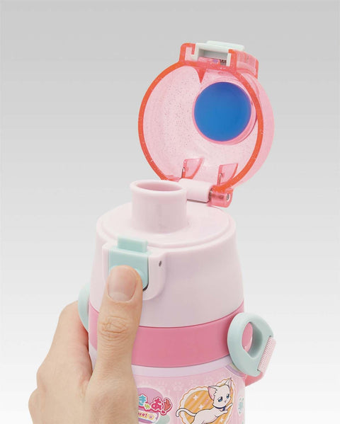 スケーター(Skater) 子供用 ステンレス 水筒 2way 直飲み 470ml わんだふる ぷりきゅあ コップ飲み 430ml 子供に優しい軽量タイプ 女の子 保温・保冷waterbottle スポーツボトル かわいい キッズ 子供 こども 水瓶 プリキュア SKDC4-A