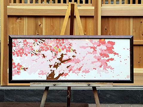 Somenoanobo Tenugui "Spilled Cherry Blossoms" 100% Cotton Tokioka, Made in Japan, 13.8 x 39.4 inches (35 x 100 cm)
