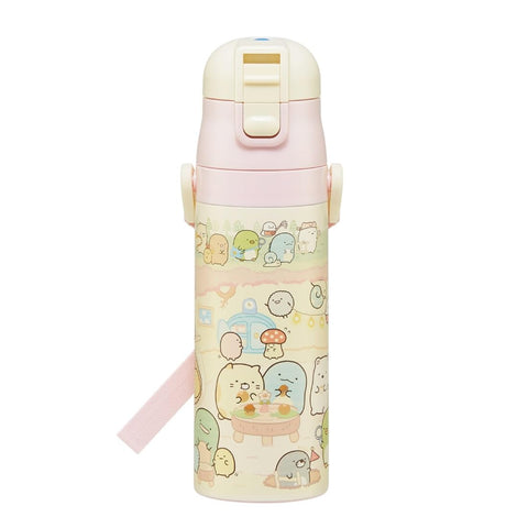 스케이터 (스케이터), 어린이용 스테인리스 물병, 다이렉트 드링크, 470ml, 스미코 구라시, 시모구라 홈, 어린이용, 경량 타입, 단열 물병, 스포츠 보틀, 귀여운 어린이, 어린이, 어린이, 물병 SDC4-A