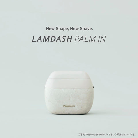 Panasonic松下 LAMDASH 掌内剃须刀 男士剃须刀 小巧 石纹型 5层刀片 大理石白 ES-PV6A-W