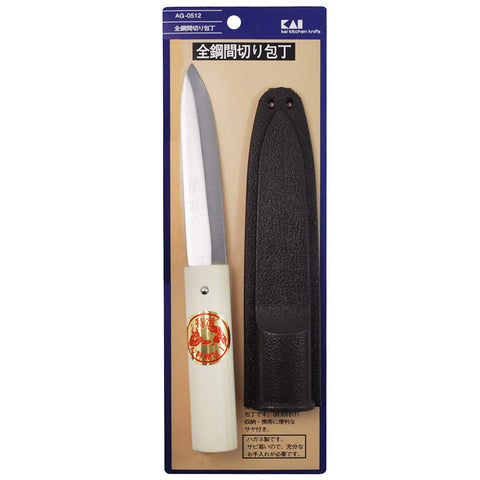 貝印 KAI 間切り 包丁 140mm 全 鋼 携帯ケース 付き 日本製 AG0512