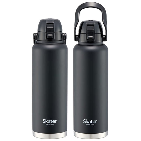 스케이터 (스케이터) 손잡이가 달린 다이렉트 보틀, 1500ml, 물병, 머그 보틀, 블랙, STD15H-A