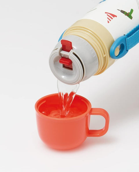 スケーター(Skater) 子供用 ステンレス 水筒 2way 直飲み 470ml コップ飲み 430ml はたらくクルマ 子供に優しい軽量タイプ 男の子 保温・保冷waterbottle スポーツボトル かわいい キッズ 子供 こども 水瓶 SKDC4-A