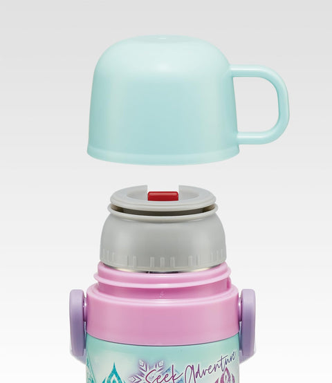 スケーター(Skater) 子供用 ステンレス 水筒 2way ストロー飲み 400ml コップ飲み 350ml 子供に優しい軽量タイプ ディズニー アナと雪の女王 25 女の子 保温・保冷小容量タイプ waterbottle スポーツボトル かわいい キッズ 子供 こども 水瓶 SKCP369034
