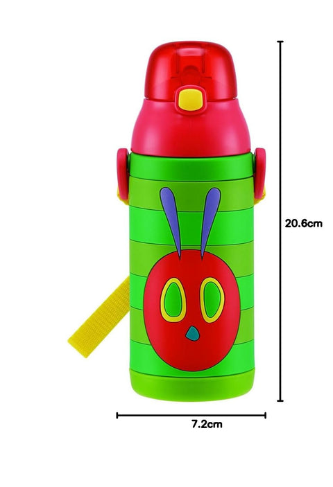 スケーター(Skater) ステンレス 子供用 水筒 380ml ストロー飲み 3D はらぺこあおむし SSPV4