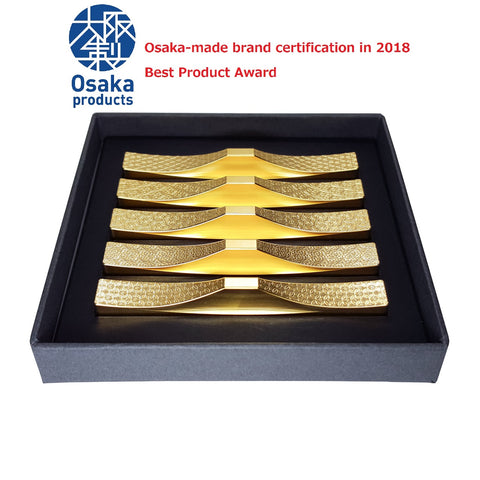 Cutlery Rest (Chrysanthemum, Plum Blossom, Cherry Blossom, Peony, Azalea) 5pcs Set Japanese Stainless Steel(gold plated)