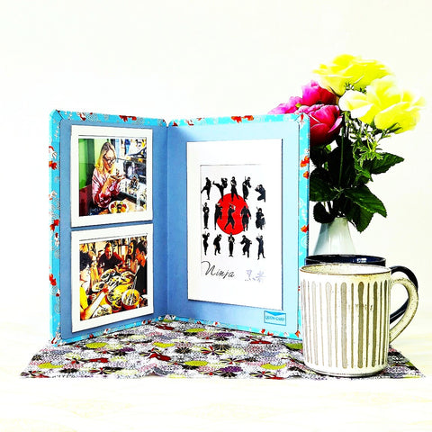 Goldfish Standing Double Photo Frame