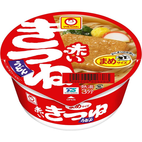 Toyo Suisan Red Fox Maru-chan Red Mame Fox Udon, 1.4 oz (41 g) x 12 Packs (Mini Size)