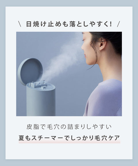 SALONIA サロニア ピュアブライト スチーマー 美顔器 フェイススチーマー 美容 グレー