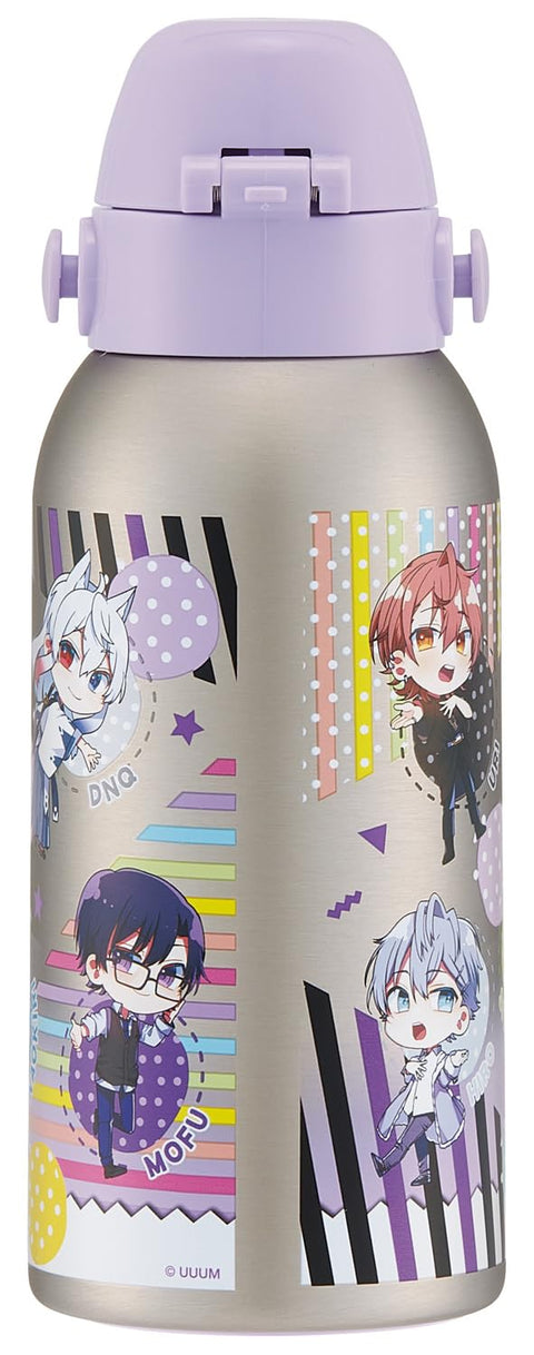 Skater STCH6 Children's Stainless Steel Water Bottle, Direct Drinking, 20.3 fl oz (600 ml), Children's Friendly Lightweight Type, Colorful Peach 25, For Cold Insulation, Sports Bottle, For Kids
