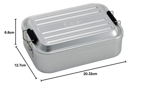 Skater AFT10B-A Aluminum Lunch Box, Fluffs Easily, Large Capacity, 33.8 fl oz (1000 ml), Men’s, Silver