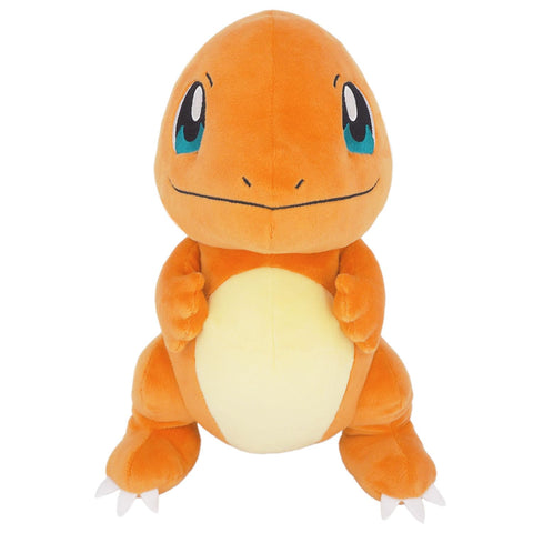 Sanei Boeki PP119 Pokémon All Star Collection Plush Toy, Charmander, Size M, W 7.1 x D 10.2 x H 11.4 Inches (18 x 26 x 29 cm)