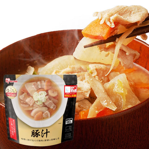 Iris Ohyama Range de Pa Cook Range-Up Pork Broth, Boil-in-Bag, 6.3 oz (180 g), Side Dish, Microwaveable
