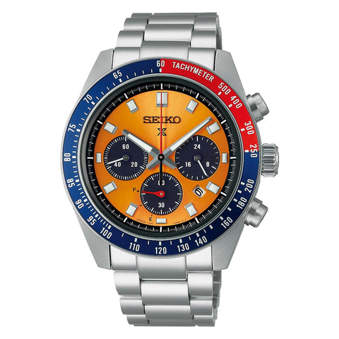 Seiko Watch Prospex SPEEDTIMER Solar Chronograph, Large, Case: Silver / Dial: Bright Yellow, Bracelet Type