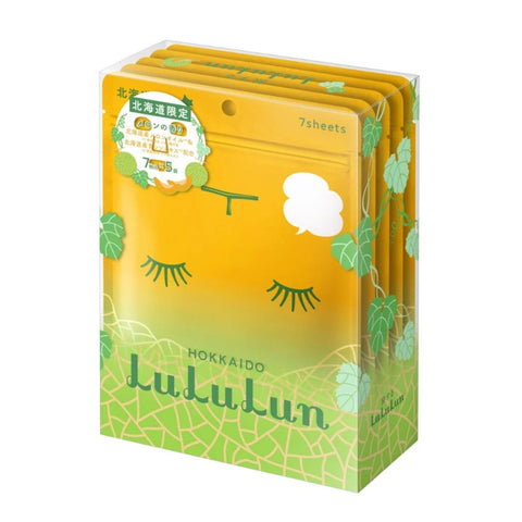 Lululun Face Mask Pack, Hokkaido Lululun (Melon Scent), 7 Sheets x 5 Bags