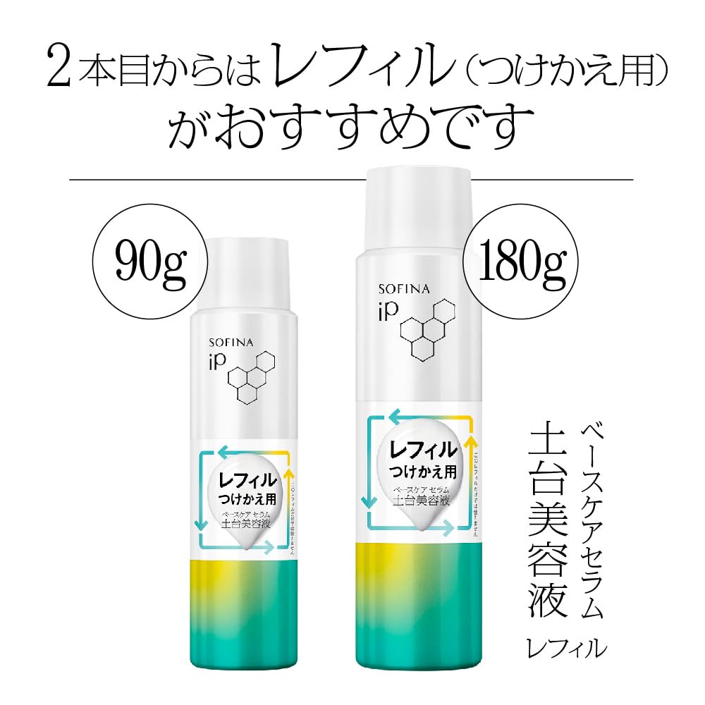 SOFINA iP モースセラム WB 180g & 90g(a5) Sofina iP Base Care Serum, 3.2 oz (90 g) – TaxFreeOnline.jp