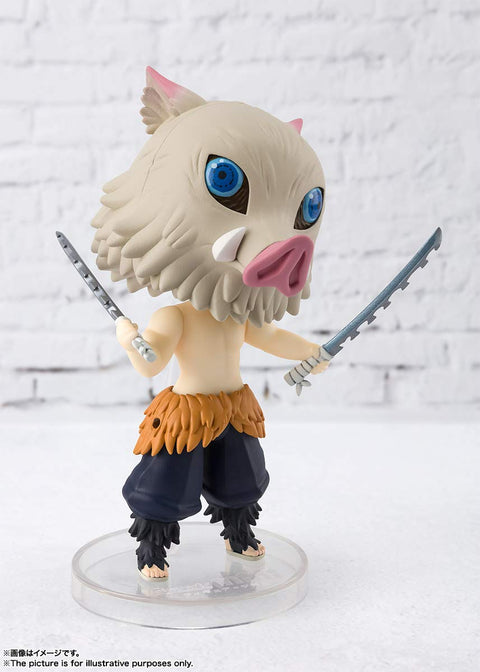 TAMASHII NATIONS Figuarts Mini Demon Slayer Inosuke Hashibira Mini Figure, Approx. 3.5 inches (90 mm), PVC/ABS, Painted Action Figure