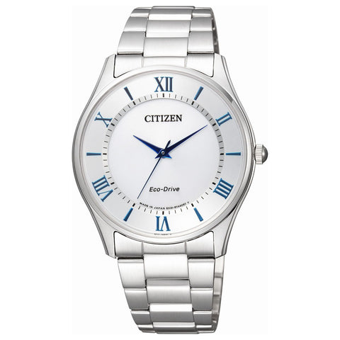 Citizen Collection BJ6480-51B Men's Wristwatch, Eco-Drive, Pair Model, Dial Color - Silver Blue, watch