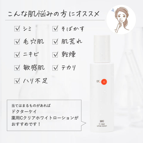 Dr.K(Dr.K) 藥用C 透明白乳液(準藥物)【化妝水】維生素C誘導體 美白 預防肌膚粗糙、粉刺 毛孔護理 煙酰胺