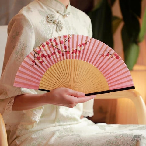 Sarkovos Women's Men's Bamboo Fan, Unisex Kimono Accessory, Stylish Luxury Bamboo Fan, Natural Bamboo, Beautiful, Floral Pattern, Butterfly Pattern, Kimono Accessory, Japanese Style, Elegant, Gorgeous