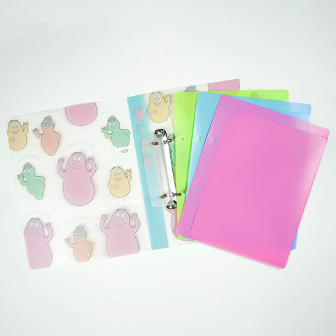 Barbapapa Greeting Life 2 Hole Binder A5 Size Clear BBZ-331 Pink
